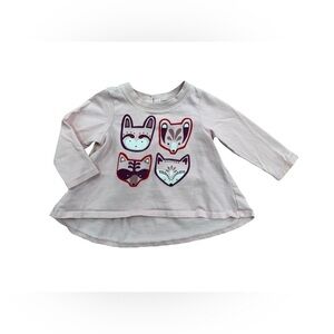 Tea Collection Size 3-6 Months Pink Long Sleeve Top